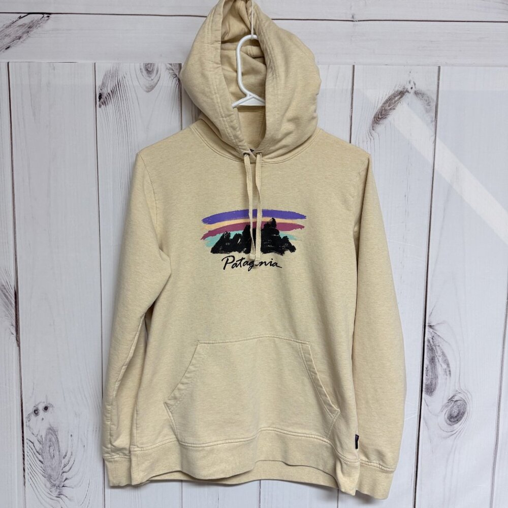 Patagonia Women’s Free Hand Fitz Roy Ahnya Hoody Large Vela Peach EUC